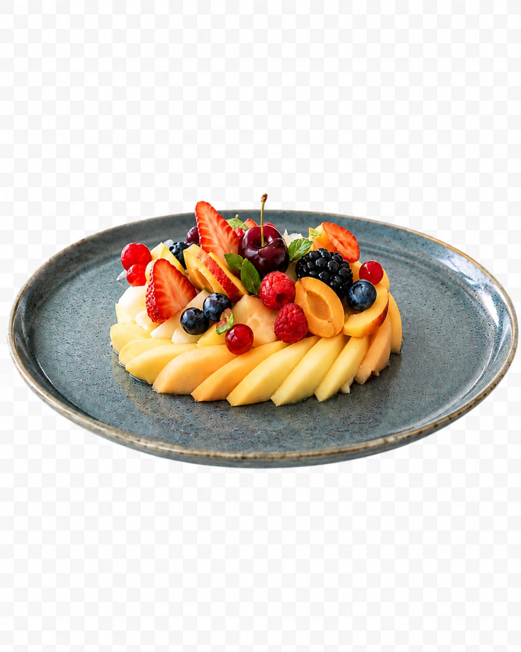 Jardin Fraîcheur — Fresh seasonal fruits with botanical notes — Nuestros Menús Digitales | Dar Krepchy | Marrakech