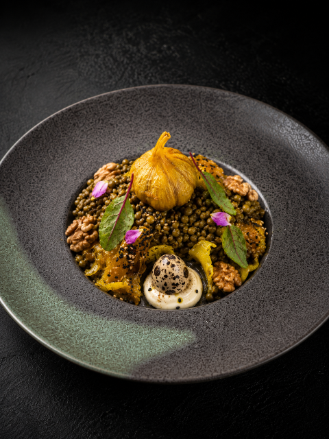 Rfissa Royale — Farm chicken, msemen, lentils and fragrant broth — Nuestros Menús Digitales | Dar Krepchy | Marrakech